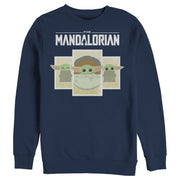 Men's Star Wars: The Mandalorian The Child Cartoon Cards  Adult Sweatshirt