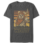 Men's Star Wars Wicket Ewok Stripes  Adult T-Shirt