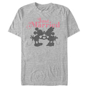 Men's Mickey & Friends Just Married Silhouettes  Adult T-Shirt