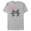 Men's Mickey & Friends Just Married Silhouettes  Adult T-Shirt