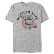 Men's Ted Lasso Biscuits With The Boss  Adult T-Shirt