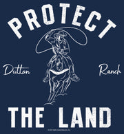 Men's Yellowstone Protect The Land Dutton Range Cowboy Outline  Adult T-Shirt