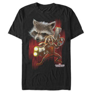 Men's Marvel Guardians of the Galaxy Rocket Fight  Adult T-Shirt