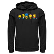 Men's The Simpsons Chibi Family  Adult Pull Over Hoodie