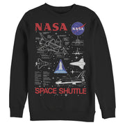 Men's NASA Space Shuttle Schematic Details  Adult Sweatshirt