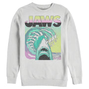 Men's Jaws 80s Colorful Wave  Adult Sweatshirt