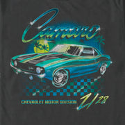 Men's General Motors Retro Blue Camaro Z28  Adult T-Shirt