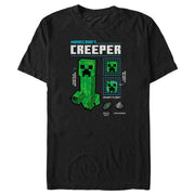 Men's Minecraft Creeper Graph  Adult T-Shirt