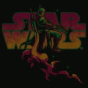 Men's Star Wars: The Book of Boba Fett Distressed Retro Star Wars Logo  Adult T-Shirt