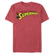 Men's Superman Classic Text Logo  Adult T-Shirt