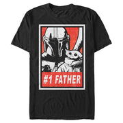 Men's Star Wars: The Mandalorian #1 Father Din Djarin and Grogu  Adult T-Shirt