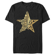 Men's BET Bold Gold Star Text  Adult T-Shirt