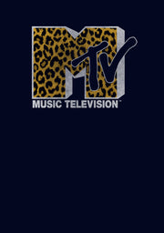 Men's MTV Cheetah Print Logo  Adult T-Shirt