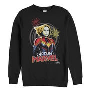 Men's Marvel Captain Marvel Sketch Profile  Adult Sweatshirt