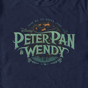 Men's Peter Pan & Wendy Take Me to Never Land Logo  Adult T-Shirt