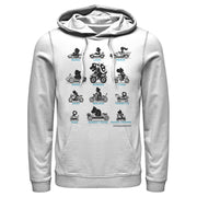 Men's Nintendo Mario Kart Silhouette Grid  Adult Pull Over Hoodie