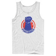 Men's Peacemaker Blue Fist Circle  Adult Tank Top