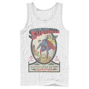 Men's Superman Vintage Daring Exploits Cover  Adult Tank Top