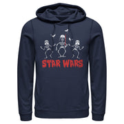 Men's Star Wars Halloween Vader Skeletons  Adult Pull Over Hoodie