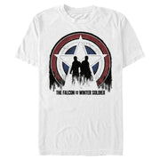 Men's Marvel The Falcon and the Winter Soldier Distressed Logo  Adult T-Shirt