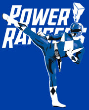 Men's Power Rangers Blue Ranger High Kick  Adult T-Shirt