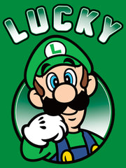 Men's Nintendo Super Mario St. Patrick's Day Lucky Luigi  Adult T-Shirt