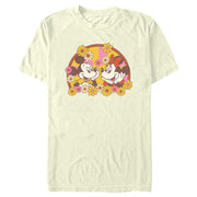 Men's Mickey & Friends Floral Couple  Adult T-Shirt