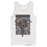 Men's Superman Classic Hero Pose  Adult Tank Top