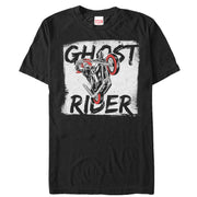 Men's Marvel Ghost Rider Paint Print  Adult T-Shirt