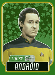 Men's Star Trek: The Next Generation Commander Data St. Patrick's Day Lucky Android  Adult Sweatshirt