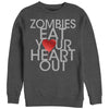 Women's CHIN UP Halloween Zombies Eat Heart Out  Adult Sweatshirt