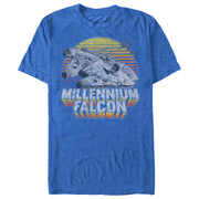 Men's Star Wars Millennium Falcon Sunset  Adult T-Shirt