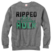 Women's Marvel Ripped Like the Hulk  Adult Sweatshirt