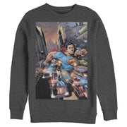 Men's Superman Hidden Hero Glimmer  Adult Sweatshirt