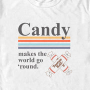 Men's Tootsie Roll Candy Makes the World Go Round  Adult T-Shirt