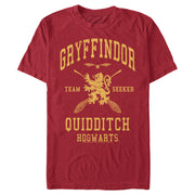 Men's Harry Potter Gryffindor Quidditch Gold Team Seeker  Adult T-Shirt