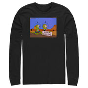 Men's The Simpsons Earth Capital  Adult Long Sleeve Shirt