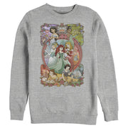 Men's Disney Princesses Vintage Collage  Adult Sweatshirt