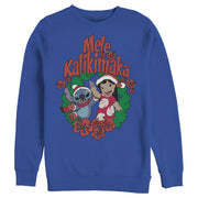 Men's Lilo & Stitch Mele Kalikimaka Christmas  Adult Sweatshirt