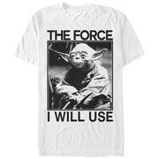 Men's Star Wars Yoda Use the Force  Adult T-Shirt