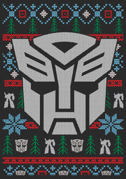 Men's Transformers Autobot Logo Ugly Xmas  Adult T-Shirt