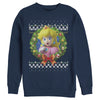 Men's Nintendo Christmas Peach Wreath  Adult Sweatshirt