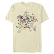 Men's Mickey & Friends Running Group Shot  Adult T-Shirt