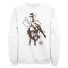 Men's Professional Bull Riders Ride the Line Sketch  Adult Sweatshirt