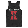 Men's Marvel Black Widow Hourglass Silhouette  Adult Tank Top