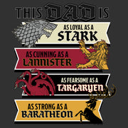 Men's Game of Thrones Father's Day This Dad Is... Four Houses  Adult T-Shirt