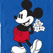 Men's Mickey & Friends Classic Mouse Flowers  Adult T-Shirt