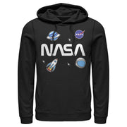 Men's NASA Logo Space Emoji  Adult Pull Over Hoodie