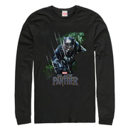 Men's Marvel Black Panther 2018 Jungle Silhouette  Adult Long Sleeve Shirt