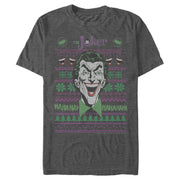 Men's Batman Ugly Christmas Joker Laugh  Adult T-Shirt